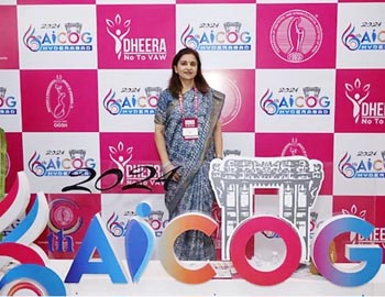 Dr Arti Luthra as Faculty @ All India Conference of Gynec, Hyderabad 2024