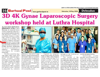 3D 4K Gynae Laparoscopic Surgery workshop held at Luthra Hospital